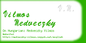 vilmos medveczky business card